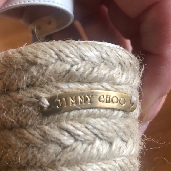 Jimmy Choo White Patent Leather Espadrille Size 40 - Picture 8 of 8